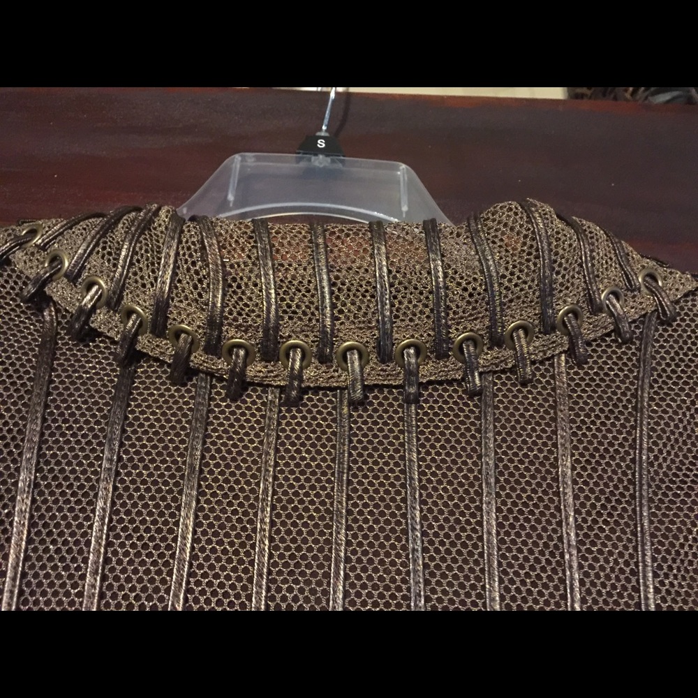 Alexandra Rosati Bronze Mesh Jacket Size 10